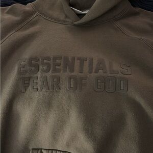 Fear of God Essentials Hoodie - Olive
